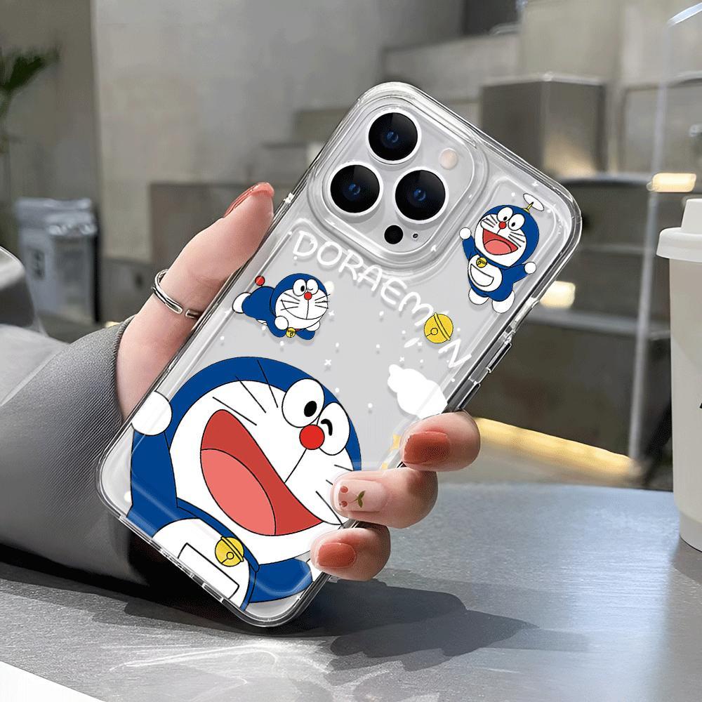 Ốp Điện Thoại Trong Suốt Chống Sốc In Hình Doraemon Cho iphone 14 pro max 11 13 12 7Plus 7 8 X XR XSMax
