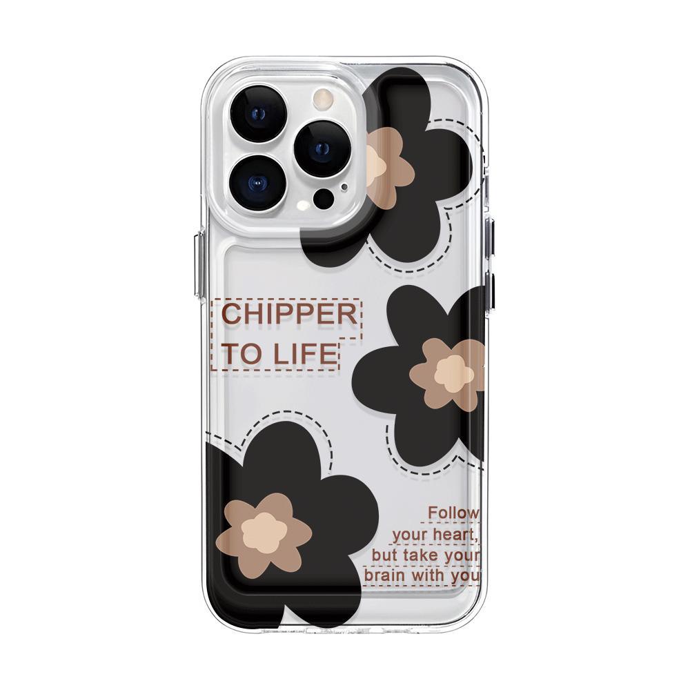 Ốp Điện Thoại Trong Suốt Chống Sốc In Họa Tiết Hoa Cho iphone 14 pro max 11 13 12 7Plus 7 8 X XR XSMax