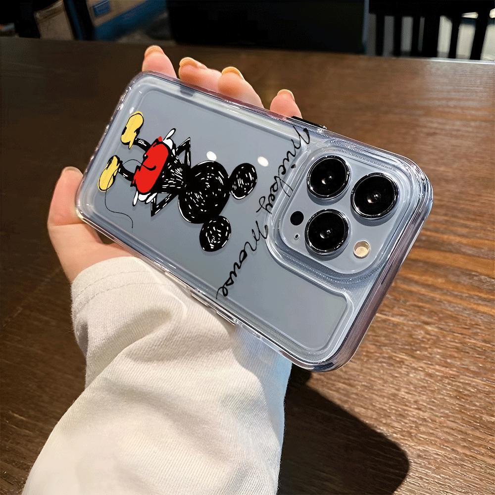 Ốp Điện Thoại Trong Suốt Chống Sốc In Hình Mickey Vui Nhộn Cho iphone 14 pro max 11 13 12 7Plus 7 8 X XR XSMax