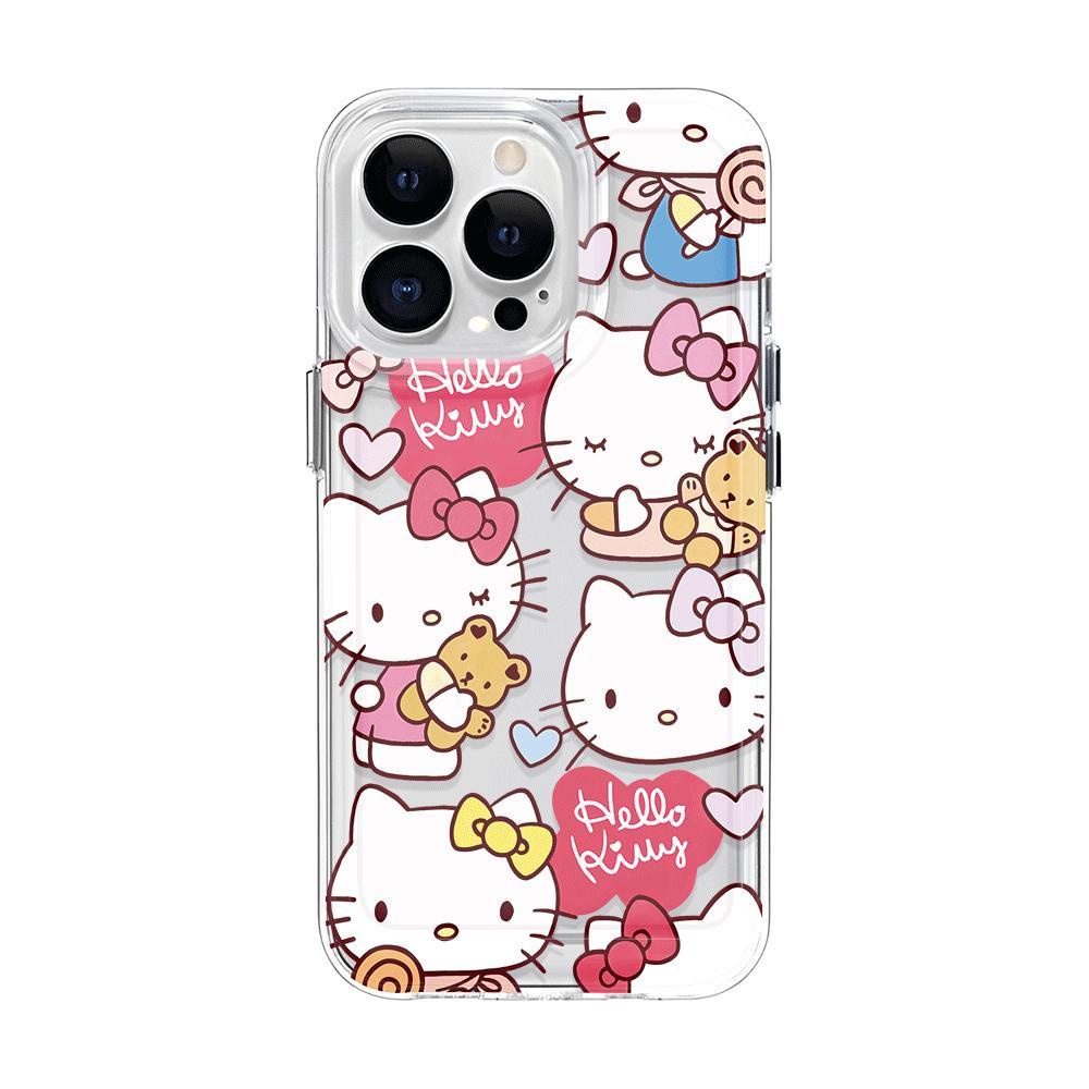 Ốp Điện Thoại Trong Suốt In Hoạt Hình Hello Kitty Gấu Cho iphone 14 pro max 11 13 12 7Plus 7 8 X XR XSMax