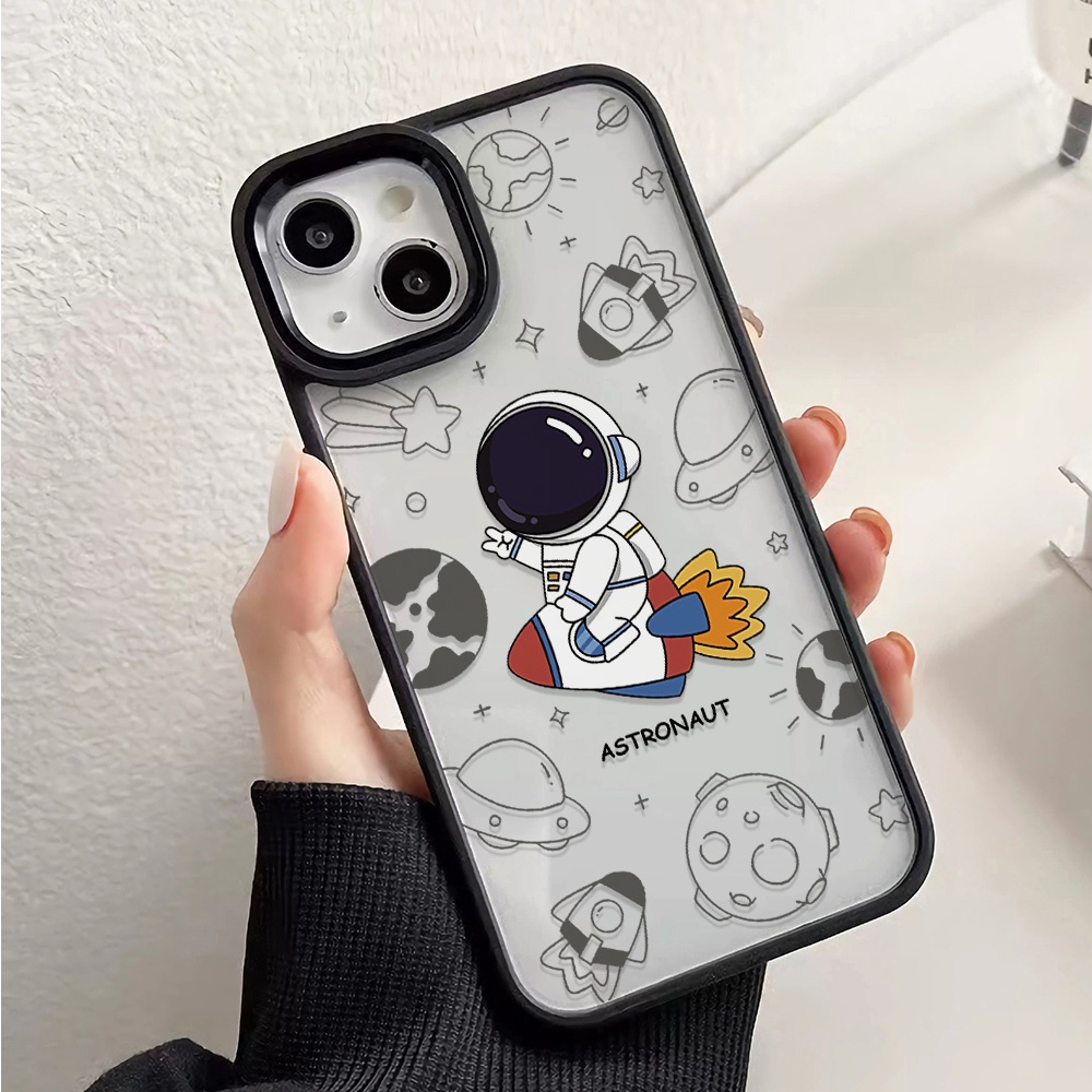 Ốp Điện Thoại Cứng Trong Suốt Họa Tiết Phi Hành Gia Dành Cho iphone 14 pro Max 11 13 12 7Plus 8 X XS Max