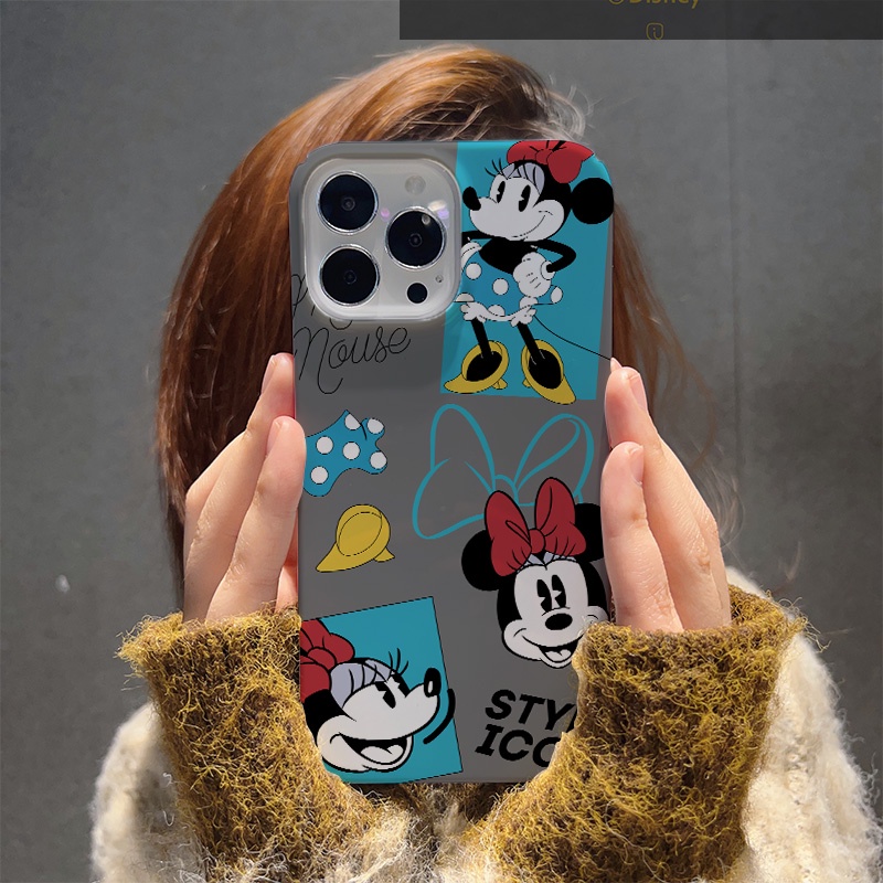 Ốp Điện Thoại Cứng Họa Tiết Hoạt Hình Mickey Dễ Thương Chống Sốc Cho iphone 14 pro Max 11 13 12 7Plus 8 X XS Max