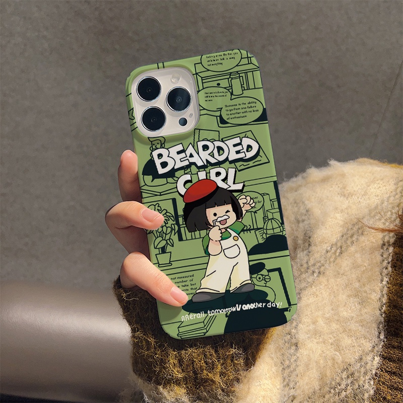 Ốp Điện Thoại Cứng Chống Sốc In Hình Cô Gái Dễ Thương Cho iphone 14 pro Max 11 13 12 7Plus 8 X XS Max