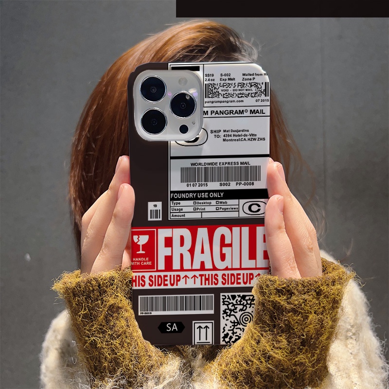 Ốp Điện Thoại Cứng Chống Sốc In Hình Tem Vận Chuyển Thời Trang Cho iphone 14 pro Max 11 13 12 7Plus 8 X XS Max
