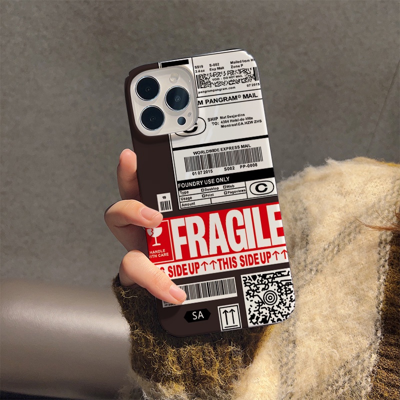 Ốp Điện Thoại Cứng Chống Sốc In Hình Tem Vận Chuyển Thời Trang Cho iphone 14 pro Max 11 13 12 7Plus 8 X XS Max