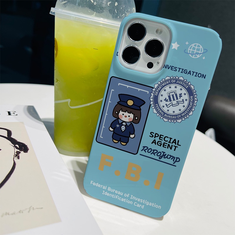 Ốp Điện Thoại Cứng Chống Sốc In Hình Cô Gái FBI Thời Trang Cho iphone 14 pro Max 11 13 12 7Plus 8 X XS Max