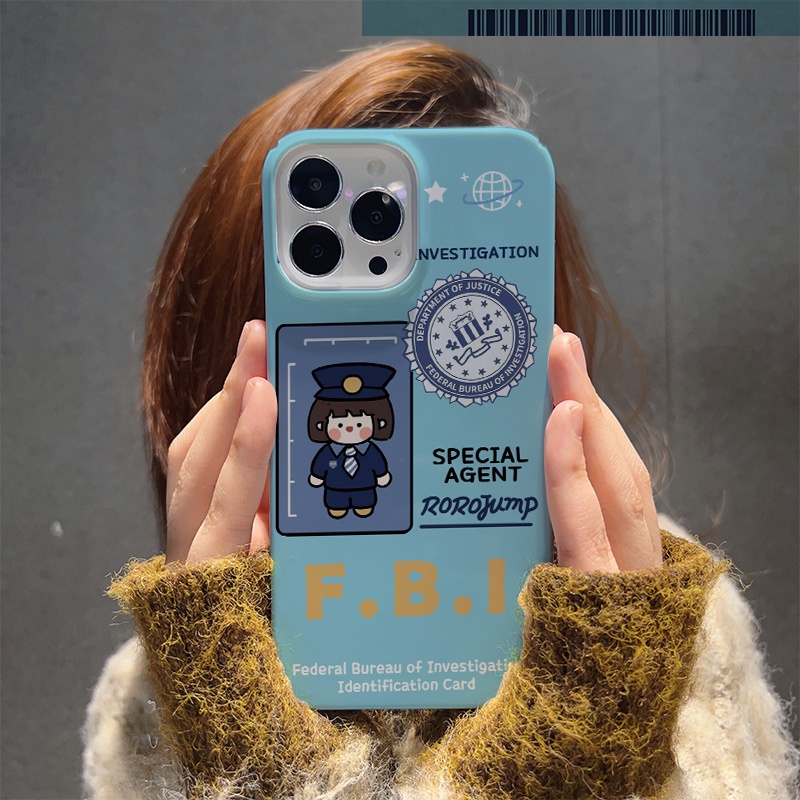Ốp Điện Thoại Cứng Chống Sốc In Hình Cô Gái FBI Thời Trang Cho iphone 14 pro Max 11 13 12 7Plus 8 X XS Max