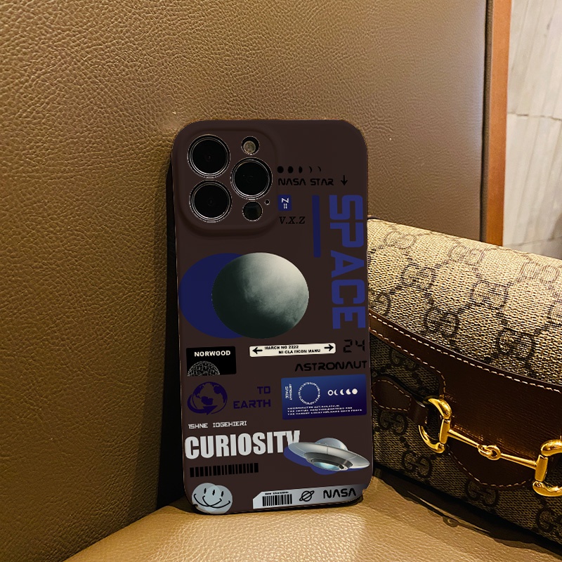 Ốp Điện Thoại Cứng Chống Sốc Họa Tiết Hành Tinh Không Gian Cho iphone 14 pro Max 11 13 12 7Plus 8 X XS Max