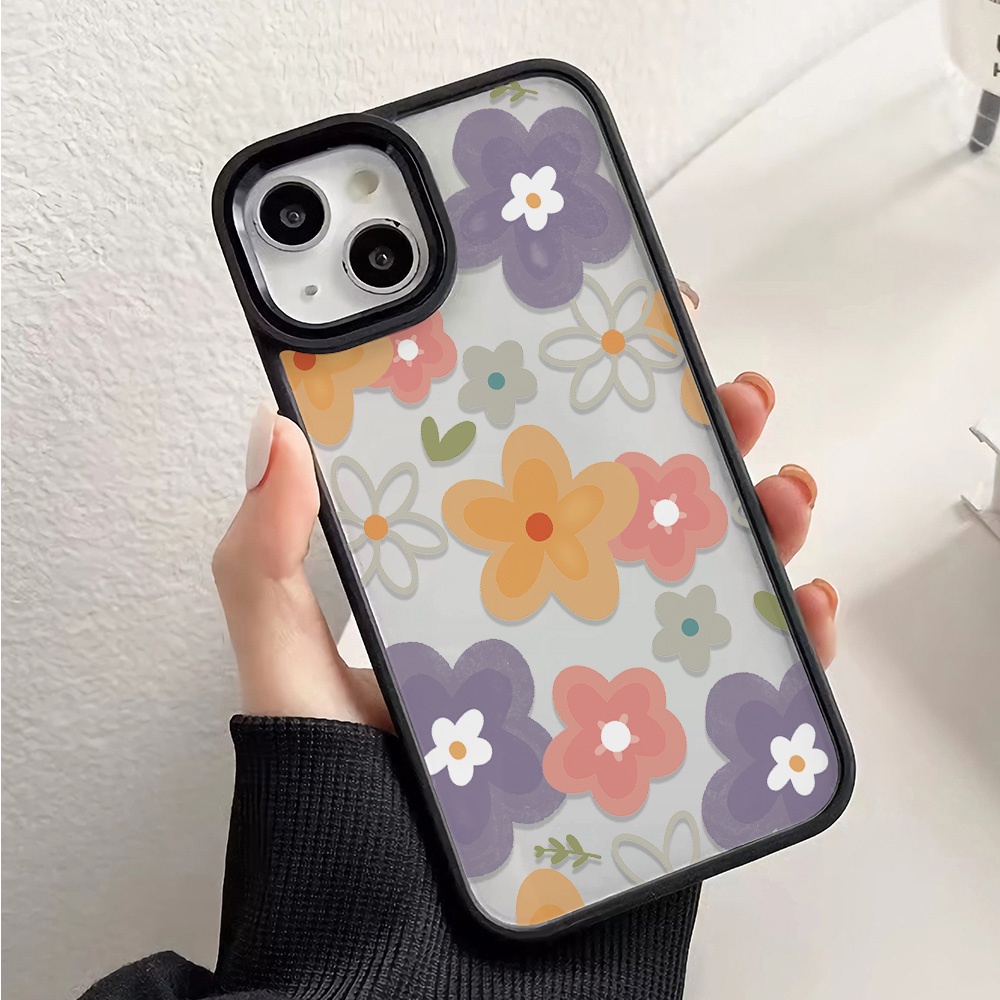 Ốp Điện Thoại Nhựa Acrylic Cứng Trong Suốt Hình Hoa Cho iphone 14 pro Max 11 13 12 7Plus 8 X XS Max