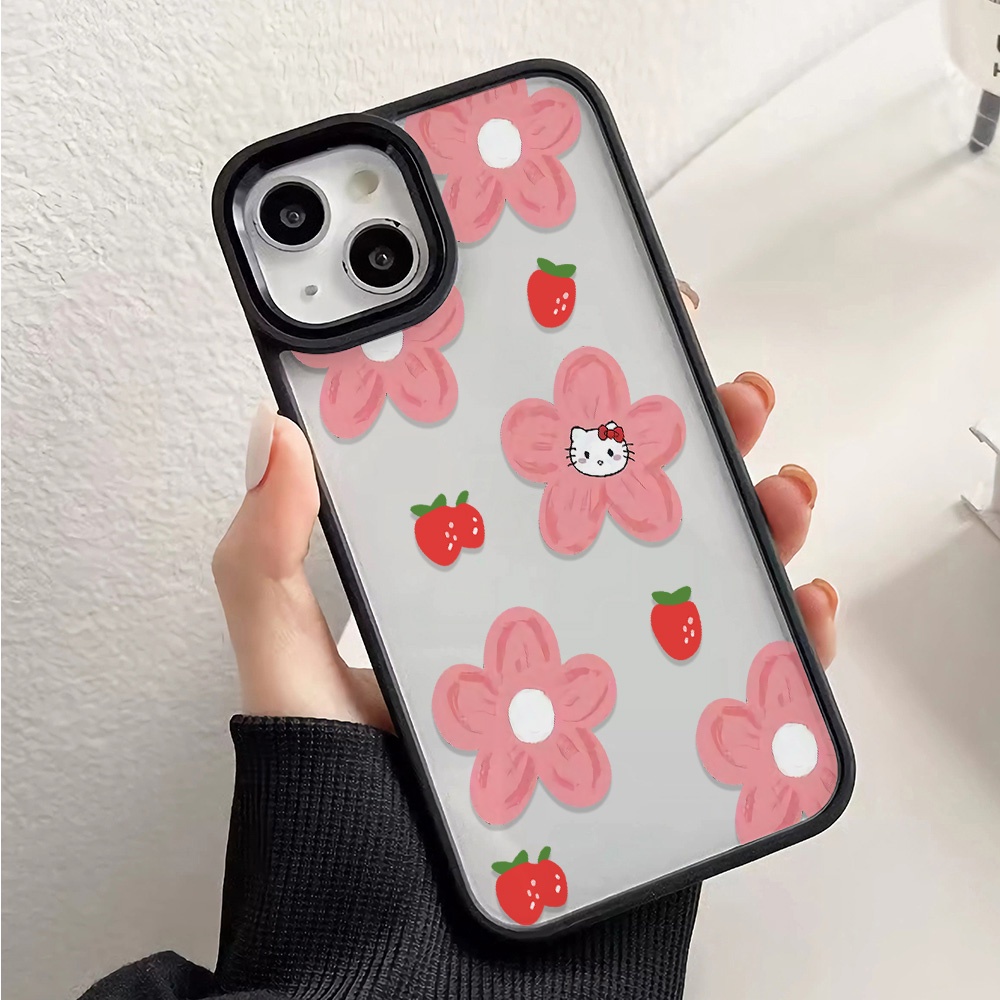 Ốp Điện Thoại Nhựa Acrylic Cứng Trong Suốt Hình Hello Kitty Cho iphone 14 pro Max 11 13 12 7Plus 8 X XS Max