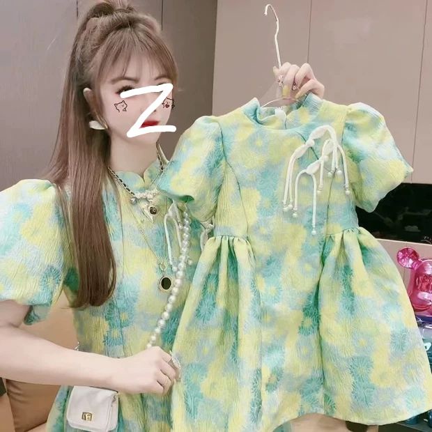 Đầm Sườn Xám Cách Tân Thời Trang Mùa Hè 2023 Cho Mẹ Và Bé