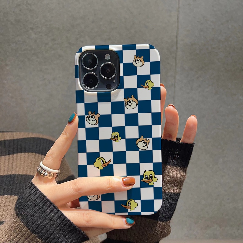 Ốp Điện Thoại Cứng Chống Sốc In Hình Vịt / Gấu Cho iphone 14 pro Max 11 13 12 7Plus 8 X XS Max