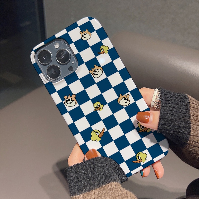Ốp Điện Thoại Cứng Chống Sốc In Hình Vịt / Gấu Cho iphone 14 pro Max 11 13 12 7Plus 8 X XS Max