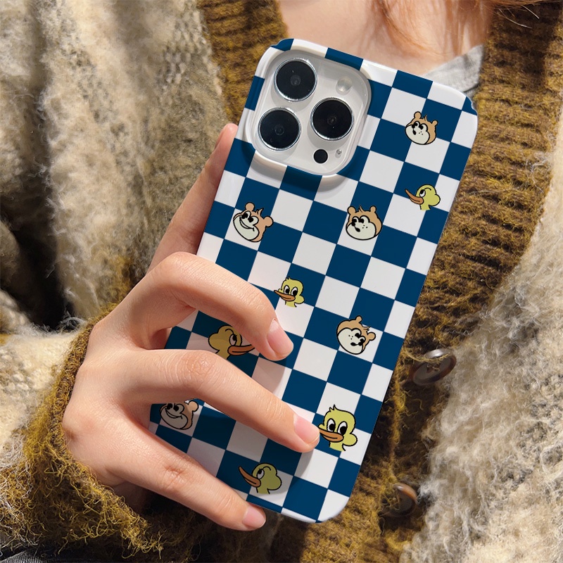 Ốp Điện Thoại Cứng Chống Sốc In Hình Vịt / Gấu Cho iphone 14 pro Max 11 13 12 7Plus 8 X XS Max
