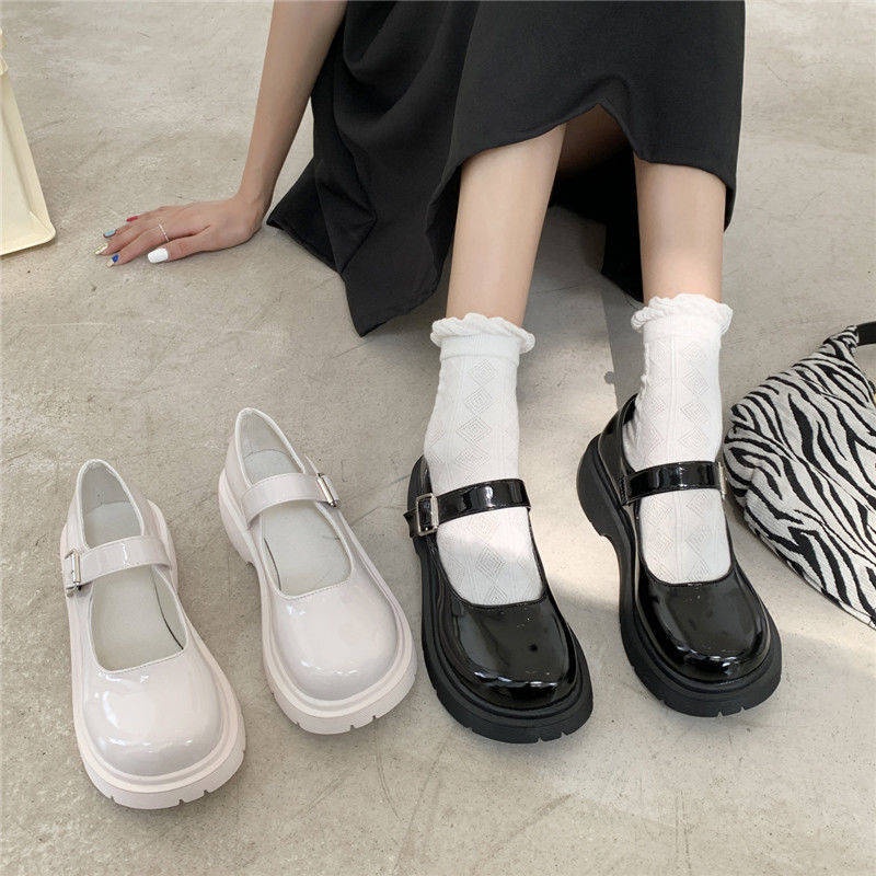 Giày Sandal Đế Bằng Phong Cách Retro Hàn Quốc Cho Nữ Sinh