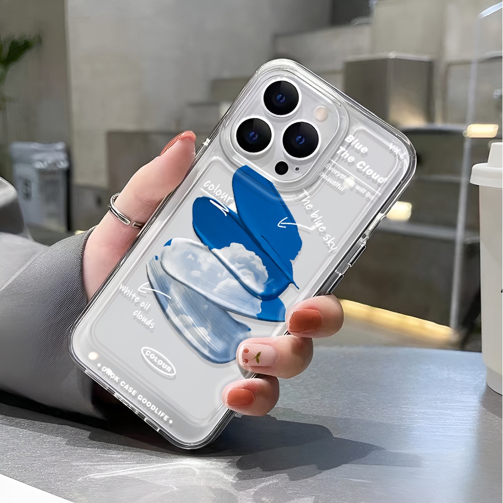 Ốp Điện Thoại Trong Suốt Chống Sốc Họa Tiết Không Gian Cho iphone 14 pro max 11 13 12 7 8 Plus X XR XSMax