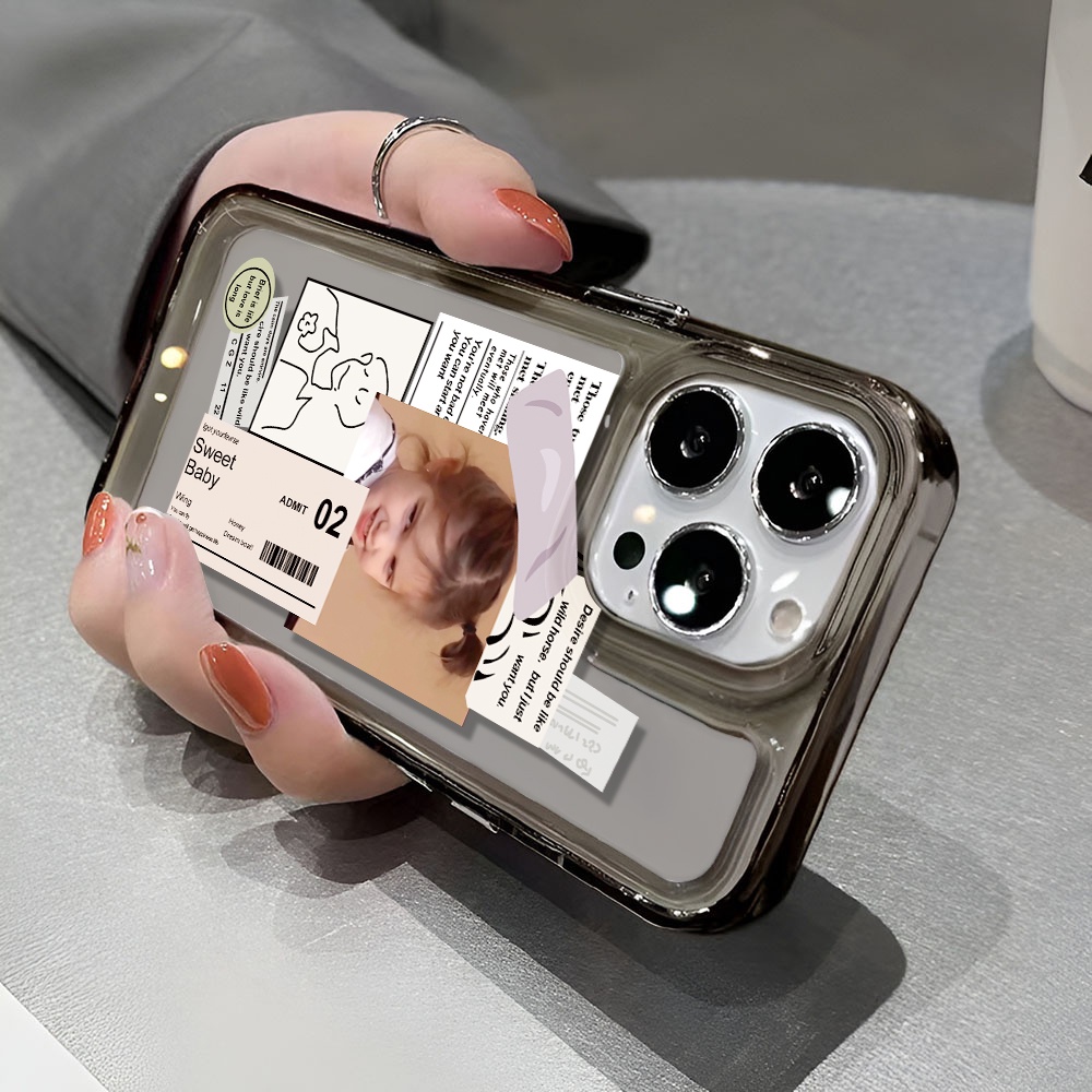 Ốp Điện Thoại Trong Suốt Hình Cô Gái Không Gian Cho iphone 14 pro max 11 13 12 7 8 Plus X XR XSMax