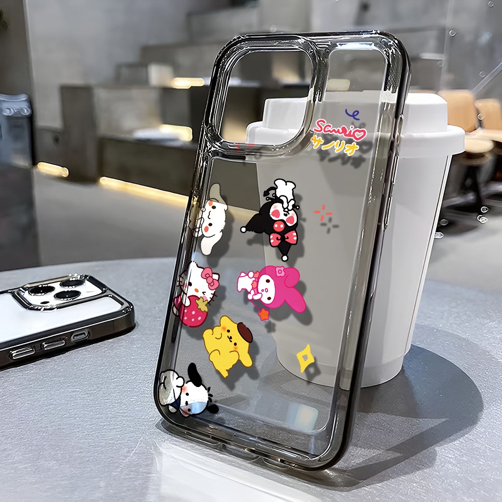 Ốp Điện Thoại Trong Suốt Họa Tiết Hoạt Hình Hello Kitty Kuromi Cho iphone 14 pro max 11 13 12 7 8 Plus X XR XSMax