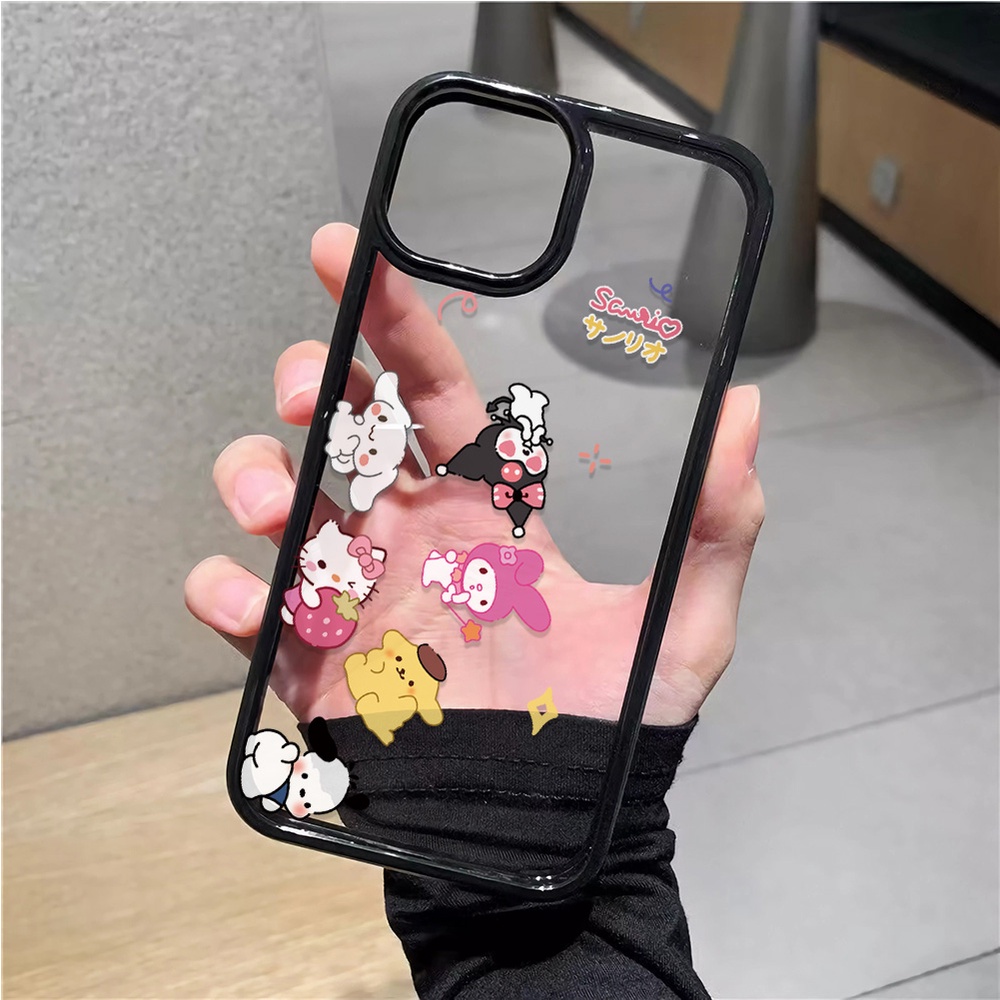 Ốp Điện Thoại Nhựa Acrylic Cứng Trong Suốt In Hình Nhân Vật Hoạt Hình Cho iphone 14 pro Max 11 13 12 7 Plus 8 X XS Max