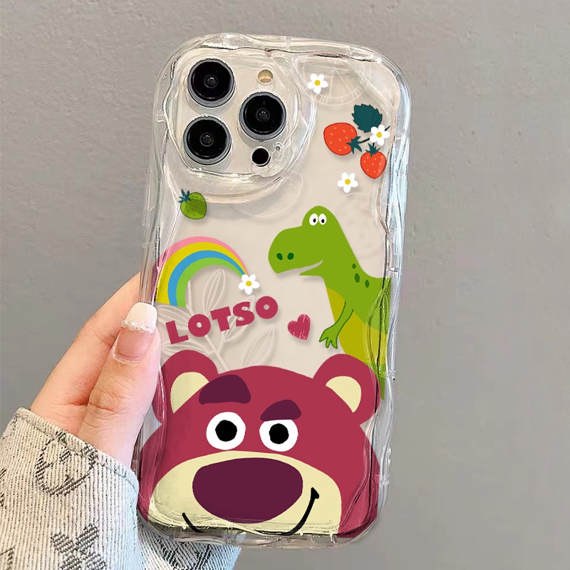 Ốp Điện Thoại Mềm Trong Suốt Họa Tiết Lotso Khủng Long Cho iphone 14 pro Max 11 13 12 7Plus 8 X XS Max