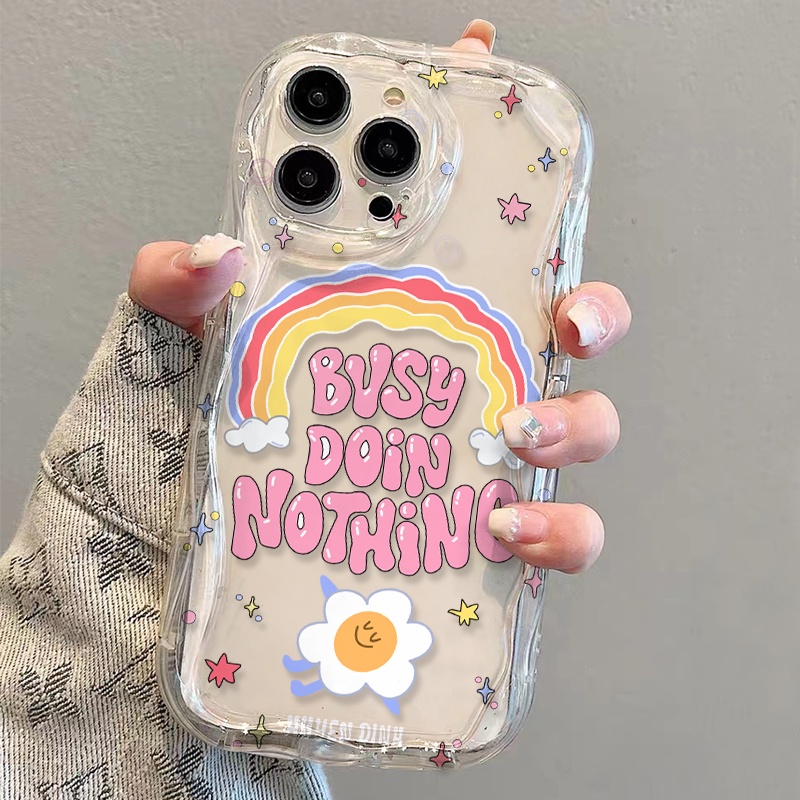 Ốp Điện Thoại Mềm Trong Suốt Họa Tiết Hoa Cầu Vồng Cho iphone 14 pro Max 11 13 12 7Plus 8 X XS Max