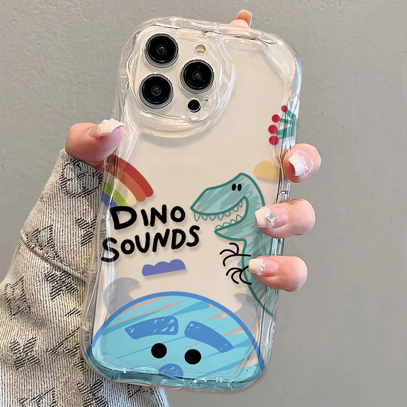 Ốp Điện Thoại Dẻo Trong Suốt Họa Tiết Hoạt Hình Khủng Long / Quái Vật Cho iphone 14 pro Max 11 13 12 7Plus 8 X XS Max