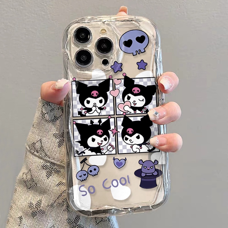 Ốp Điện Thoại Dẻo Trong Suốt Họa Tiết Hoạt Hình Kuromi Thời Trang Cho iphone 14 pro Max 11 13 12 7Plus 8 X XS Max