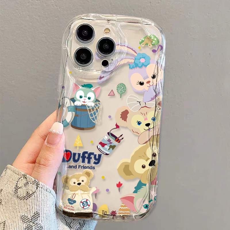 Ốp Điện Thoại Dẻo Trong Suốt Họa Tiết Gấu duffy Dễ Thương Cho iphone 14 pro Max 11 13 12 7Plus 8 X XS Max