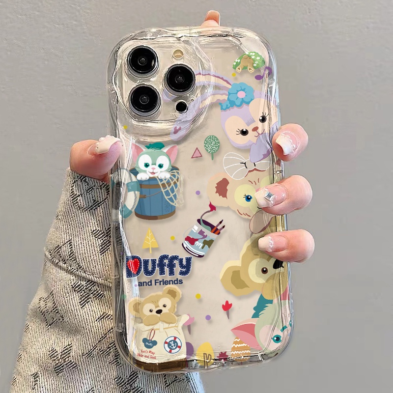 Ốp Điện Thoại Dẻo Trong Suốt Họa Tiết Gấu duffy Dễ Thương Cho iphone 14 pro Max 11 13 12 7Plus 8 X XS Max