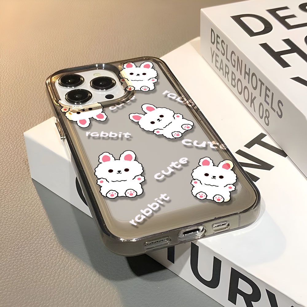 Ốp Điện Thoại Trong Suốt Hình Thỏ Dễ Thương Cho iphone 14 pro max 11 13 12 7 8 Plus X XR XSMax