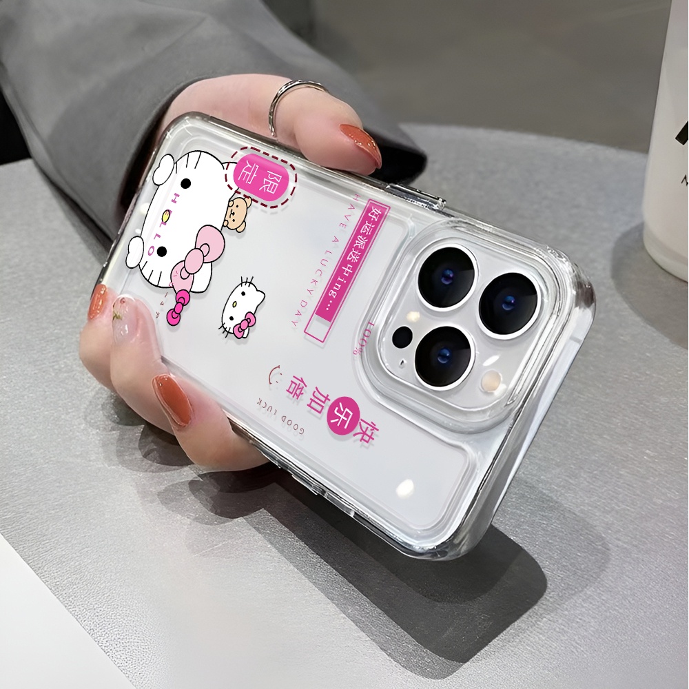 Ốp Điện Thoại Trong Suốt In Hình Hello Kitty Cho iphone 14 pro max 11 13 12 7 8 Plus X XR XSMax