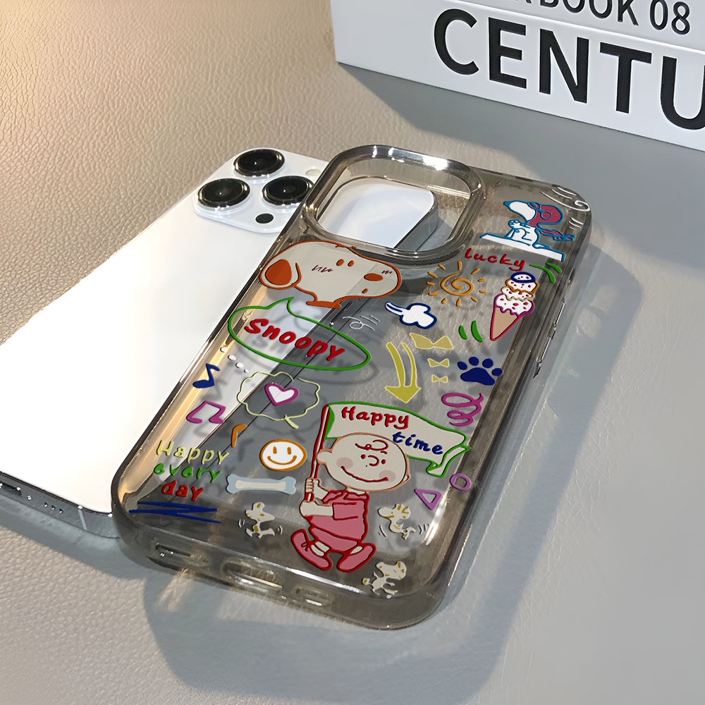 Ốp Điện Thoại Trong Suốt In Hình Snoopy Cho iphone 14 pro max 11 13 12 7 8 Plus X XR XSMax