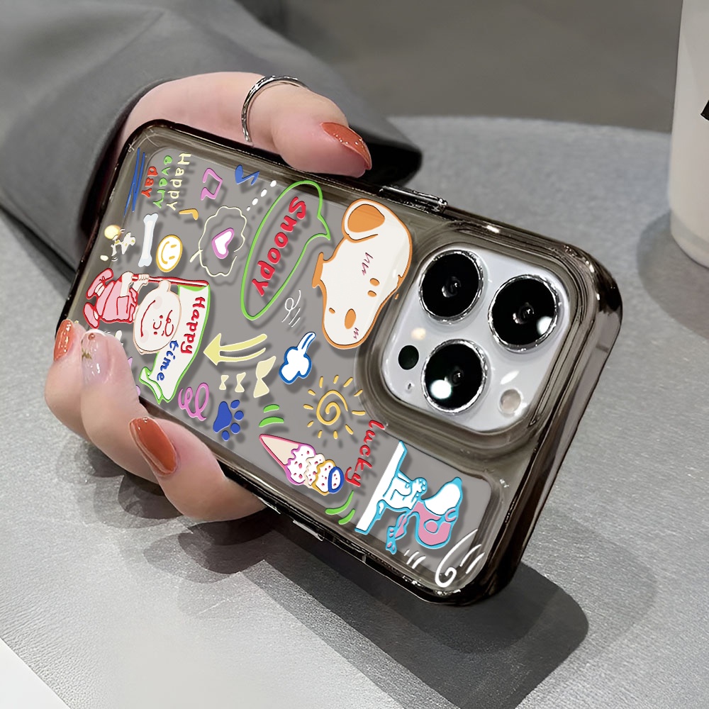 Ốp Điện Thoại Trong Suốt In Hình Snoopy Cho iphone 14 pro max 11 13 12 7 8 Plus X XR XSMax