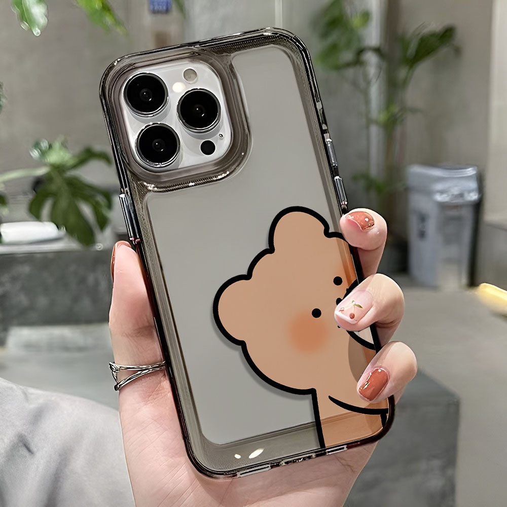 Ốp Điện Thoại Trong Suốt In Hình Gấu Hoạt Hình Dễ Thương Cho iphone 14 pro max 11 13 12 7 8 Plus X XR XSMax