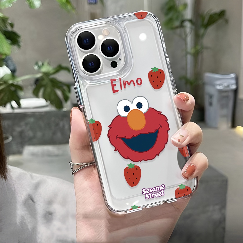 Ốp Điện Thoại Trong Suốt In Hoạt Hình Sesame Street Cho iphone 14 pro max 11 13 12 7 8 Plus X XR XSMax