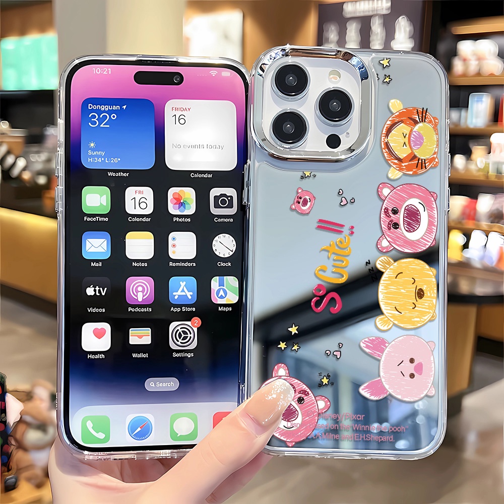 Ốp Điện Thoại Tpu In Hình Winnie the Pooh Minnie Cho iphone 14 pro max 11 12 13 8 7 Plus X XR XSMax