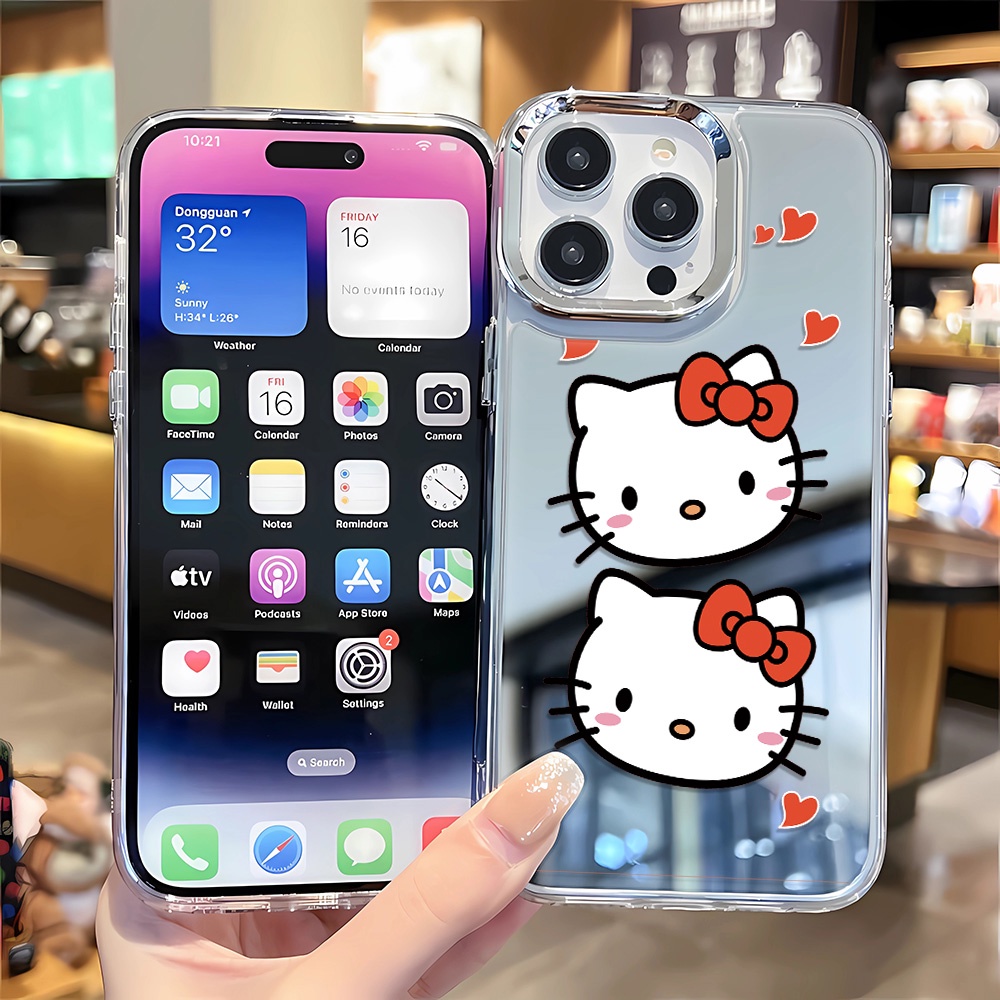 Ốp Điện Thoại Họa Tiết Hello Kitty Cho iphone 14 pro max 11 12 13 8 7 Plus X XR XSMax
