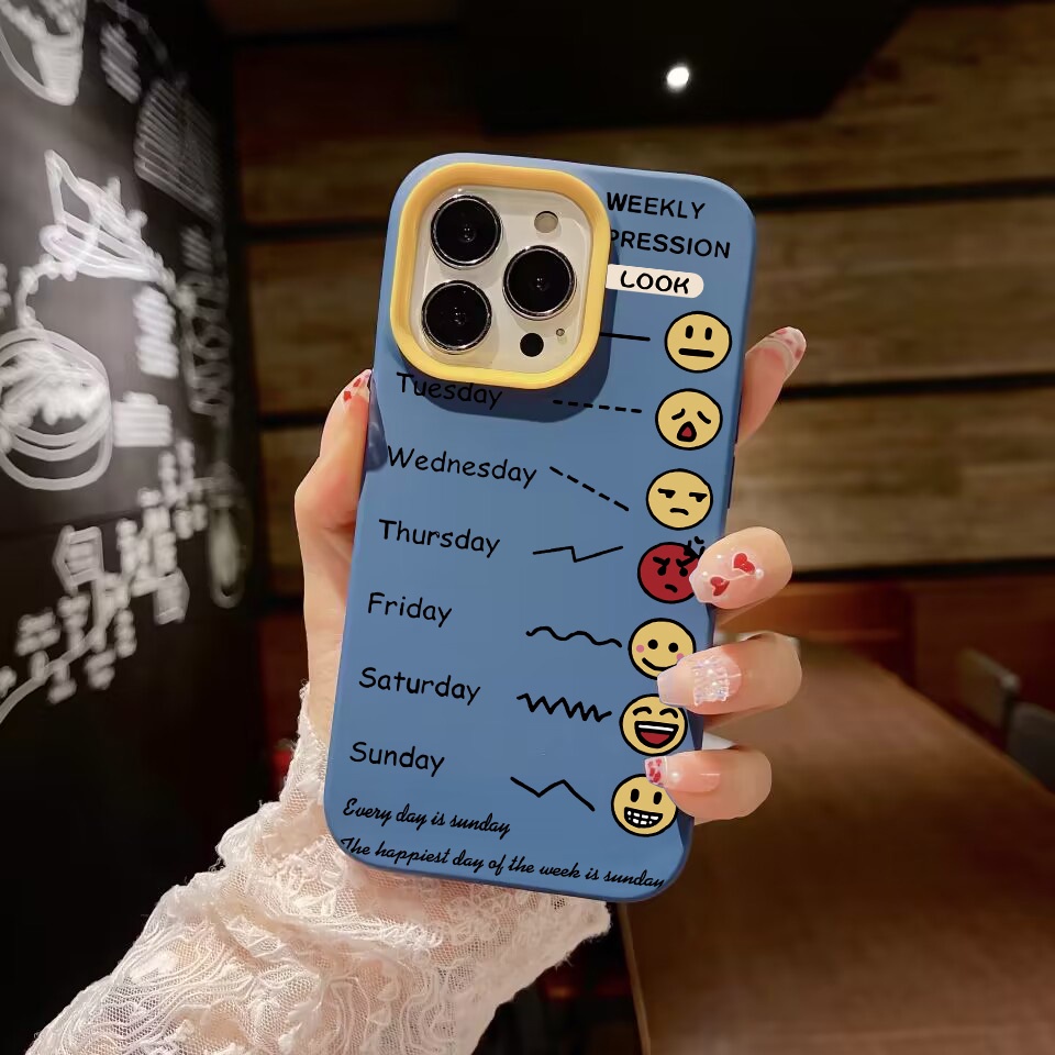 Ốp Điện Thoại silicon Dẻo 3 Trong 1 Hình Cảm Xúc Vui Nhộn Cho iPhone 14Promax 13 12 11 7Plus X XR