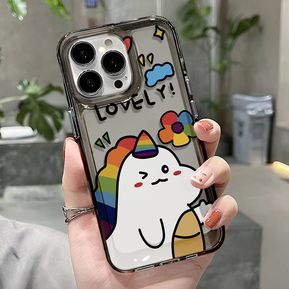 Ốp Điện Thoại Trong Suốt In Hình Kỳ Lân Cho iphone 14 pro max 11 13 12 7 8 Plus X XR XSMax