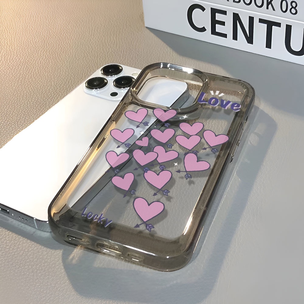 Ốp Điện Thoại Trong Suốt In Hình Trái Tim Cho iphone 14 pro max 11 13 12 7 8 Plus X XR XSMax
