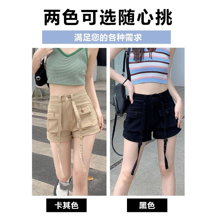 [Hàng Có Sẵn Giao Hàng Nhanh] Quần Short Yếm Denim Mỏng Dáng Rộng Lưng Cao Phong Cách Mới 2023 Thời Trang Mùa Hè Dành Cho Bạn Nữ