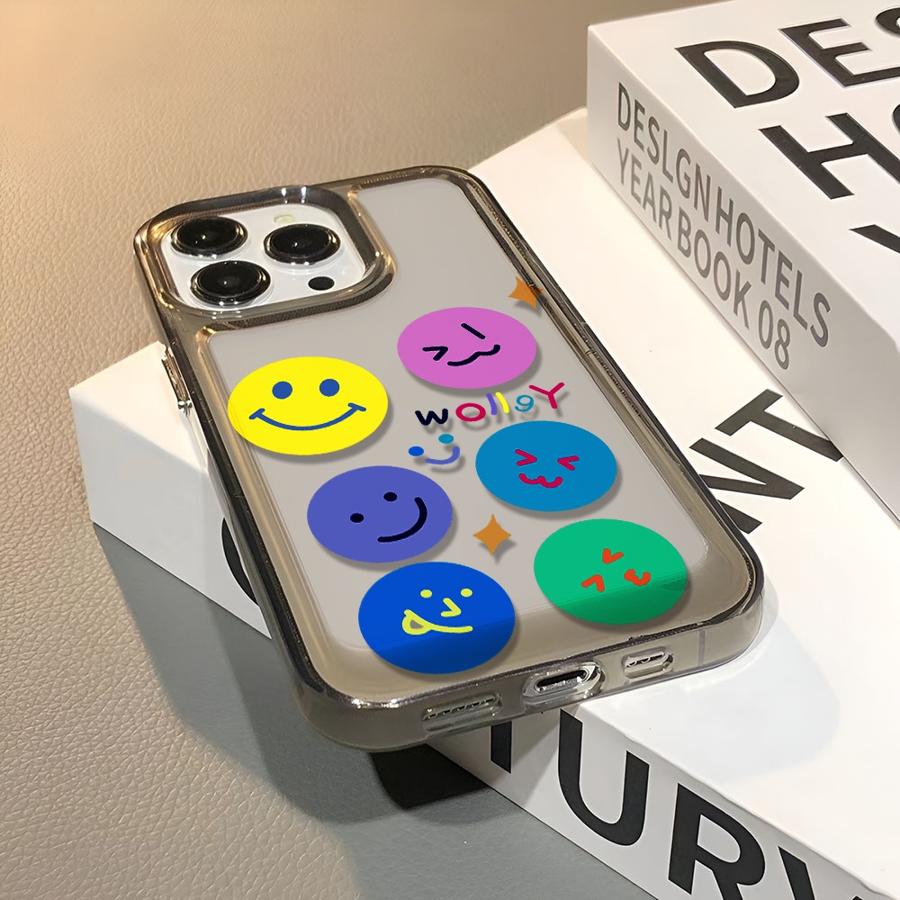 Ốp Điện Thoại Trong Suốt Chống Sốc In Hình Mặt Cười Cho iphone 14 pro max 11 13 12 7 8 Plus X XR XSMax