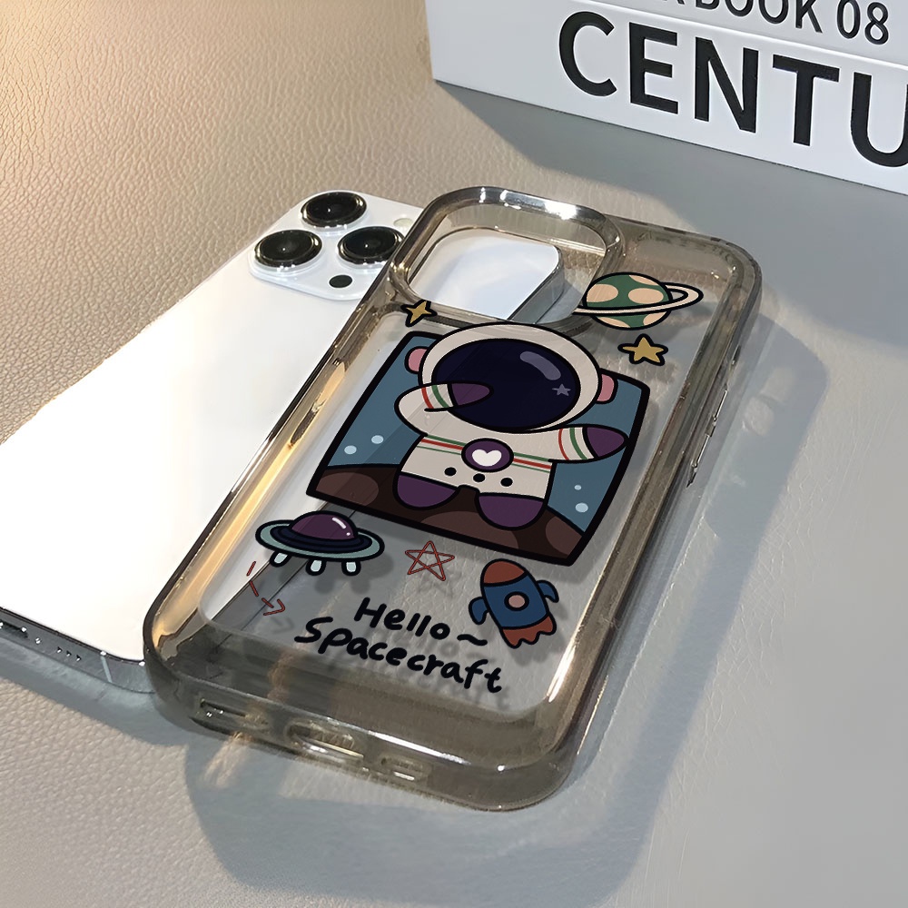Ốp Điện Thoại Trong Suốt Chống Sốc In Hình Phi Hành Gia Hoạt Hình Cho iphone 14 pro max 11 13 12 7 8 Plus X XR XSMax
