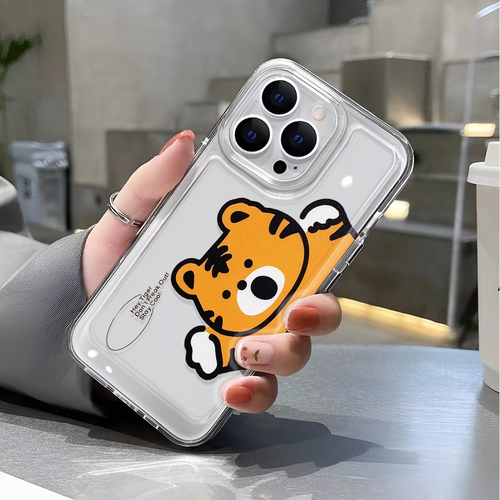 Ốp Điện Thoại Trong Suốt Chống Sốc In Hình Hổ Hoạt Hình Cho iphone 14 pro max 11 13 12 7 8 Plus X XR XSMax