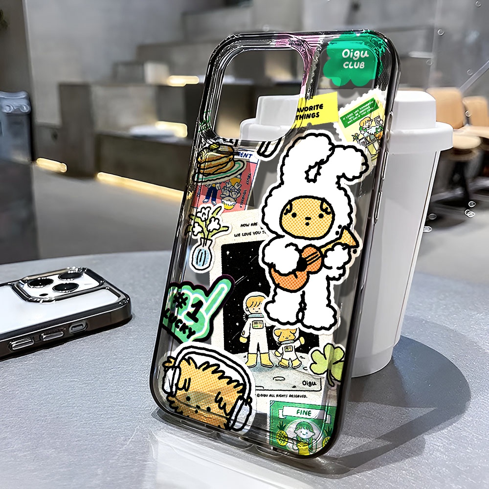 Ốp Điện Thoại Trong Suốt Chống Sốc In Hình Thỏ Hoạt Hình Cho iphone 14 pro max 11 13 12 7 8 Plus X XR XSMax
