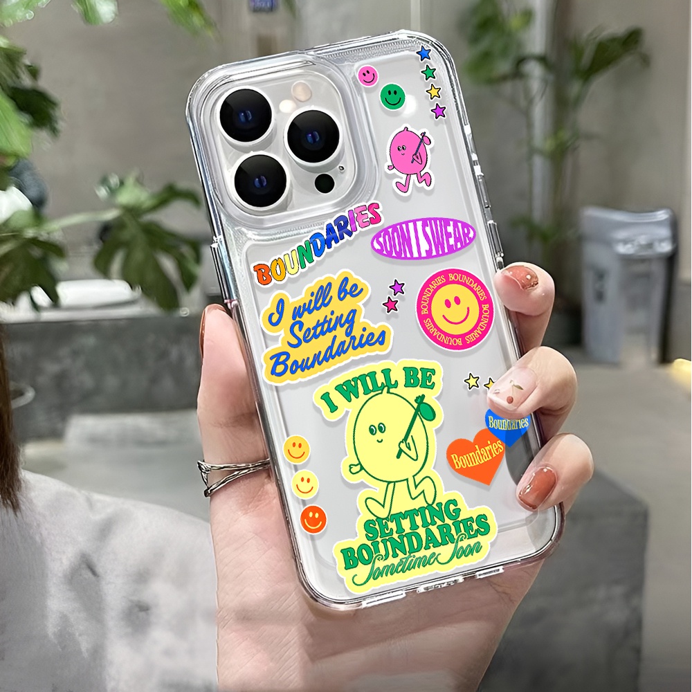 Ốp Điện Thoại Trong Suốt In Hình Mặt Cười Cho iphone 14 pro max 11 13 12 7 8 Plus X XR XSMax
