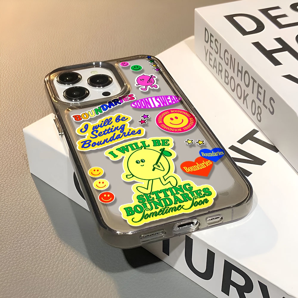 Ốp Điện Thoại Trong Suốt In Hình Mặt Cười Cho iphone 14 pro max 11 13 12 7 8 Plus X XR XSMax