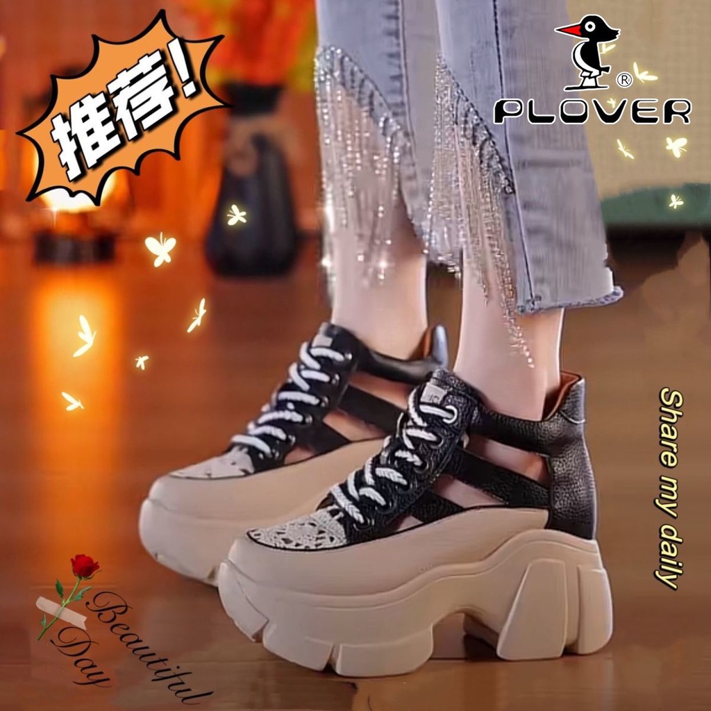 Giày Sandal Đế Dày Đục Lỗ Thoáng Khí Dễ Phối Đồ Cho Nữ