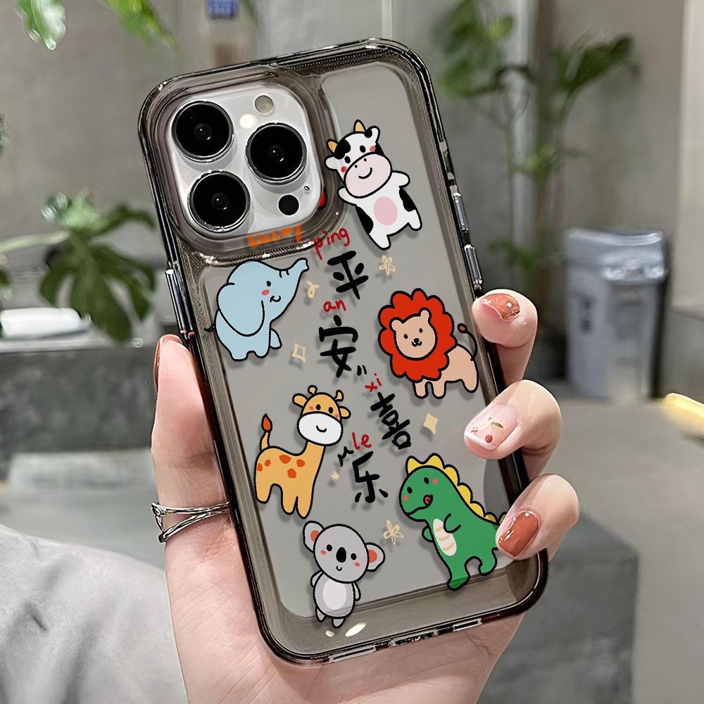 Ốp Điện Thoại Trong Suốt Chống Sốc Hình Khủng Long Cho iphone 14 pro max 11 13 12 7 8 Plus X XR XSMax