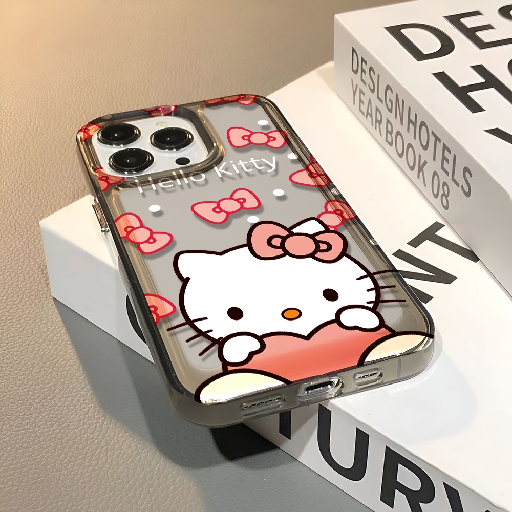 Ốp Điện Thoại Trong Suốt Họa Tiết Hello Kitty Dễ Thương Chống Sốc Cho iphone 14 pro max 11 13 12 7 8 Plus X XR XSMax